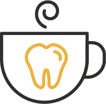 南大沢の歯医者、サンライズ歯科のコーヒーカップのイラスト
